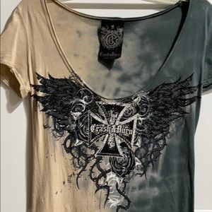 Crash and Burn tee. Size small.